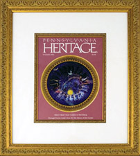 Framed cover of Pennsylvania Heritage magazine for contributing to article on Capitol artist Edwin Austin Abbey, Summer 2006