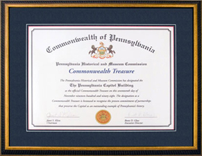 Commonwealth Treasure Award presented by Pennsylvania Historical and Museum Commission, November 1998