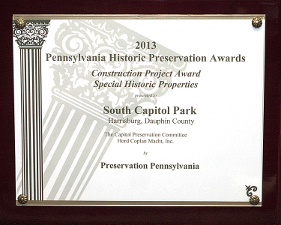 PA Historic Preservation – 2013 Construction Project Award for Special Historic Properties – September 27, 2013
