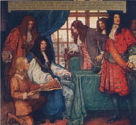 KING CHARLES II SIGNS THE CHARTER OF PENNSYLVANIA, 1681