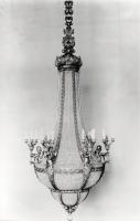 ONE OF TWO ORIGINAL CHANDELIERS HUNG IN THE GOVERNOR'S PRIVATE OFFICE