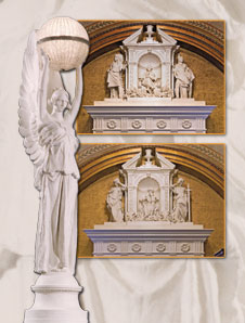ANGEL OF LIGHT STATUE; NORTH AND SOUTH ENTRANCEWAYSCULPTURE